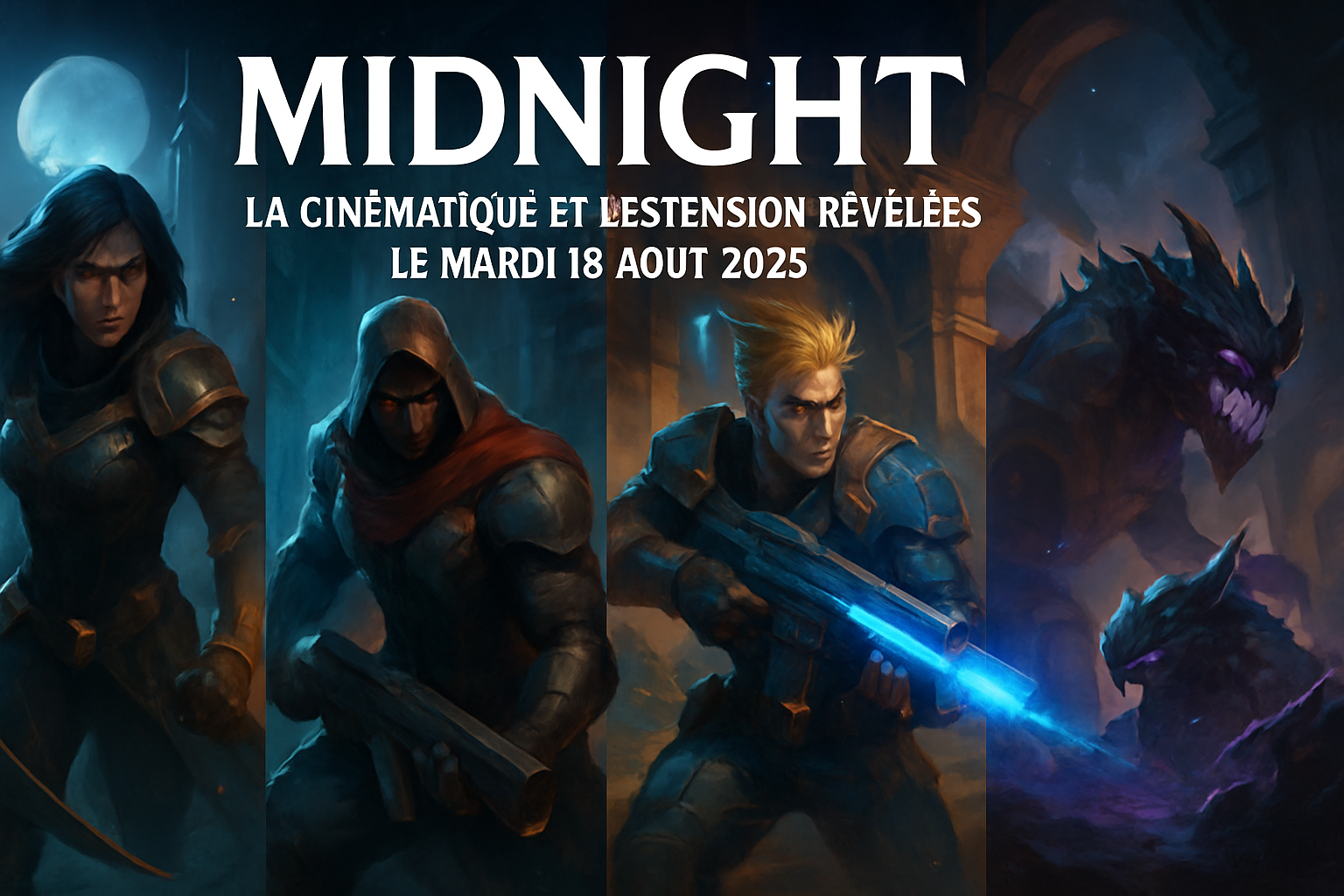 découvrez les révélations captivantes de 'midnight' avec la cinématique et l'extension annoncées pour le mardi 19 août 2025. plongez dans un univers fascinant rempli de surprises et d'aventures qui vous attendent.