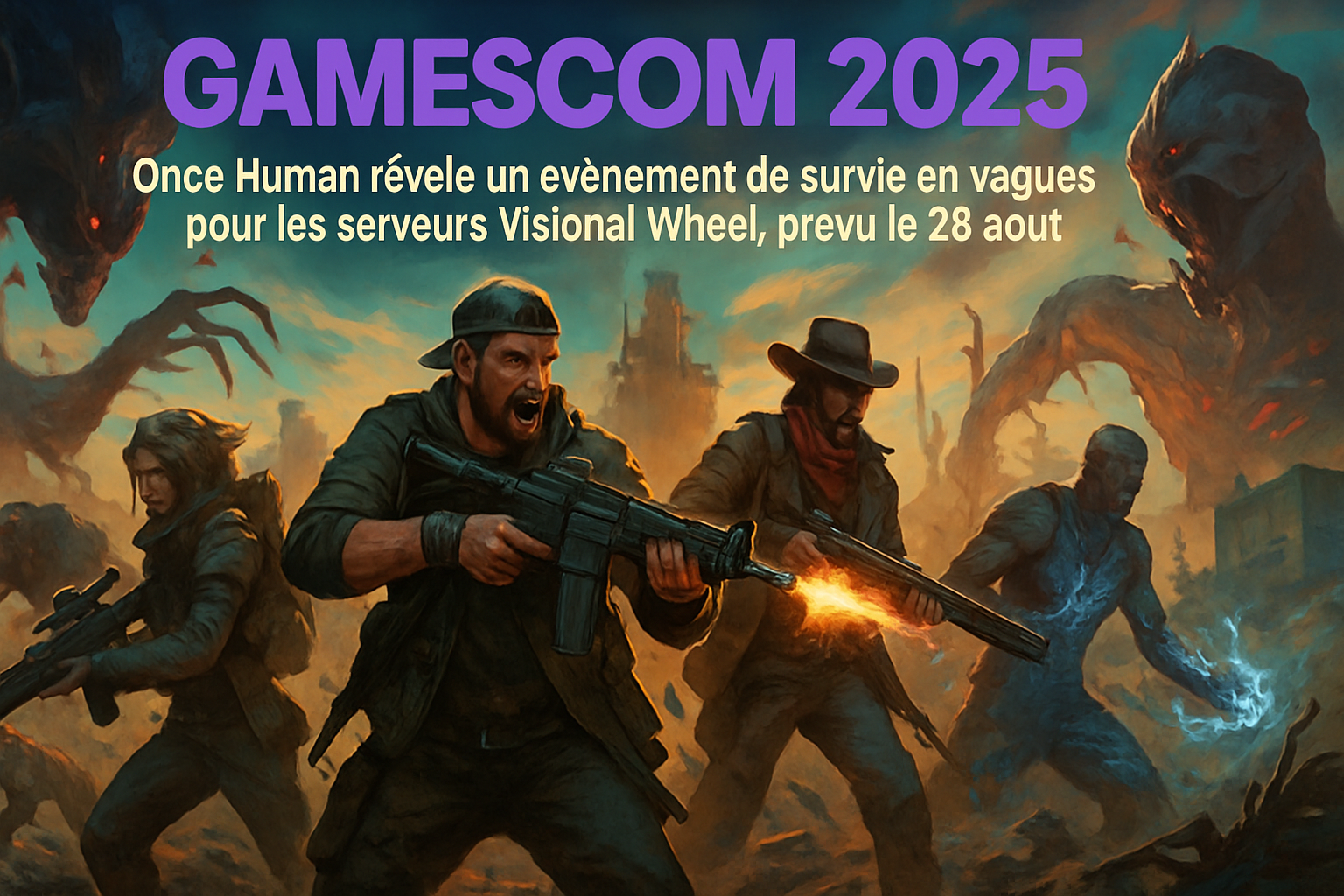 découvrez l'événement exclusif de survie en vagues organisé par once human lors de la gamescom 2025 ! rejoignez les serveurs visional wheel dès le 28 août et relevez des défis inédits entre joueurs pour tester vos limites.