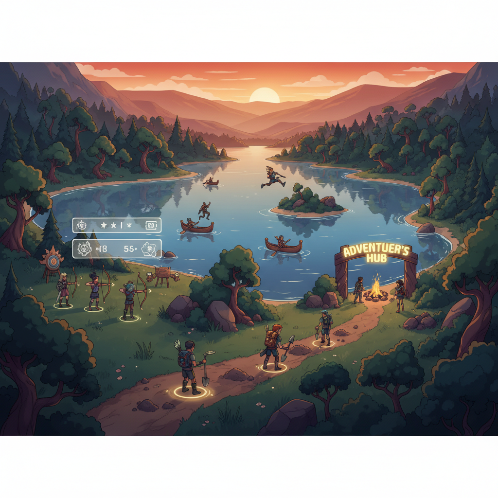 découvrez le tout premier jeu vidéo dynamique et familial de décathlon sur nintendo switch : un camp de sport virtuel pour s'amuser et bouger en famille, inspiré des activités phares de l'enseigne !