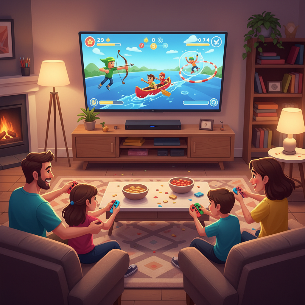 découvrez le tout premier jeu vidéo dynamique et familial de décathlon, spécialement conçu pour la nintendo switch. amusez-vous en famille avec des activités sportives interactives et uniques grâce à camp de sport !