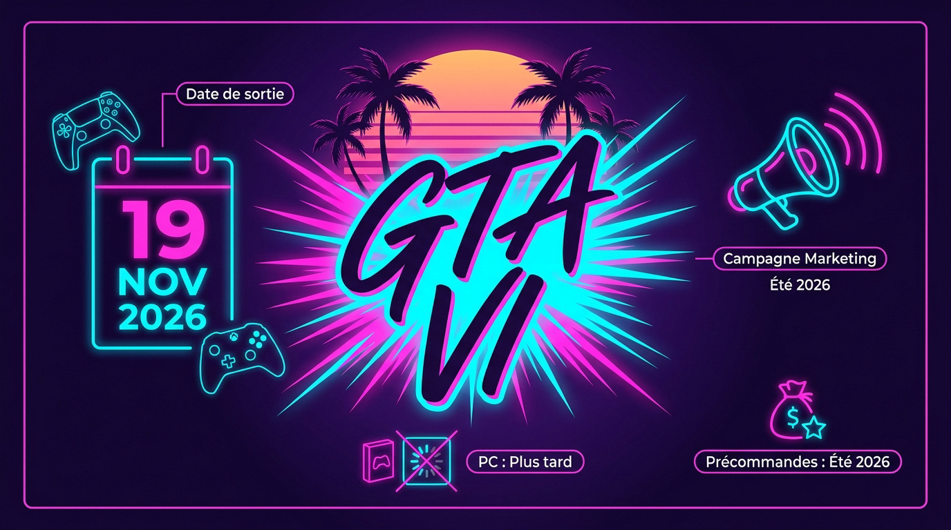 Date de sortie officielle de GTA VI fixée au 19 novembre 2026