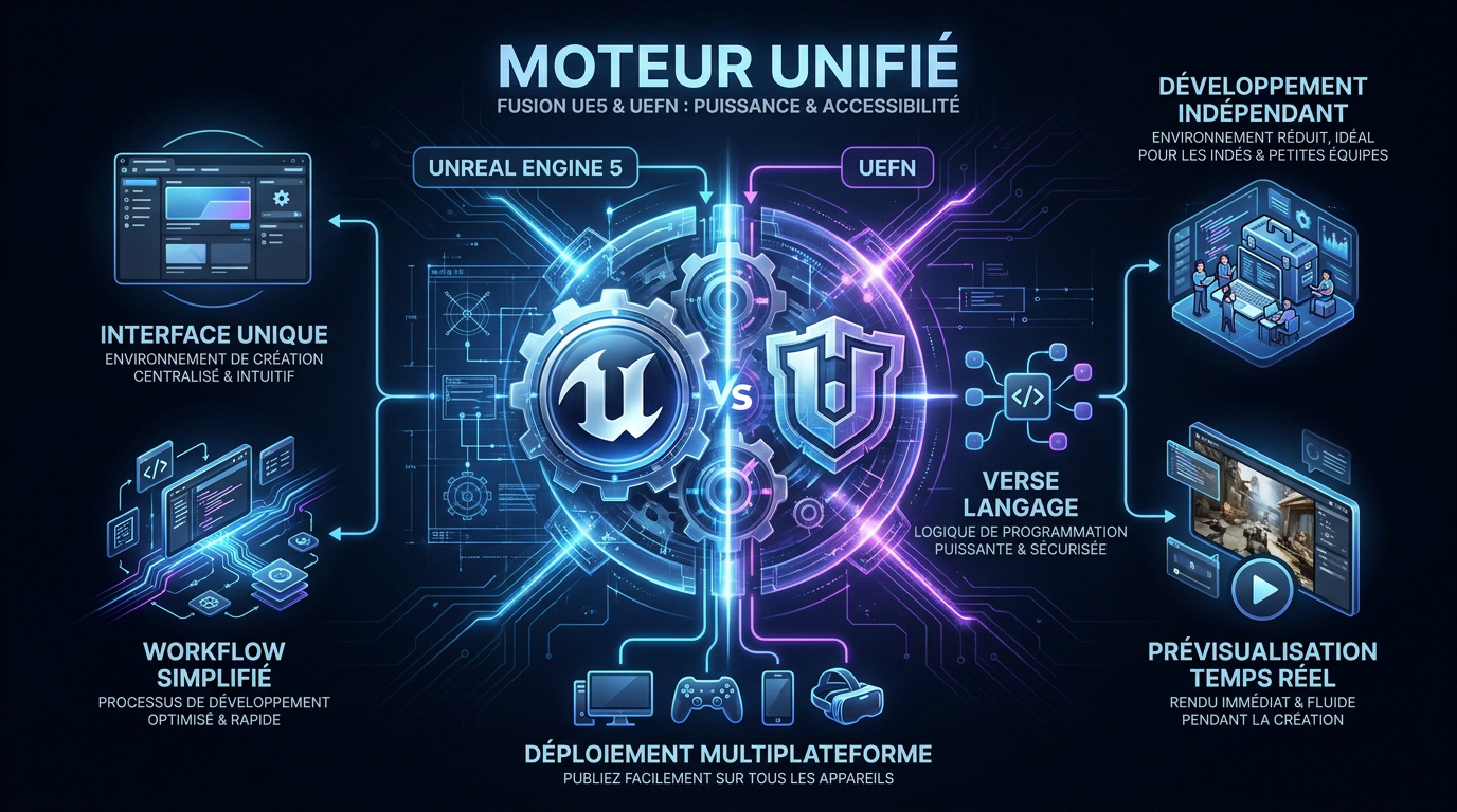 Fusion technique entre Unreal Engine 5 et UEFN vers Unreal Engine 6