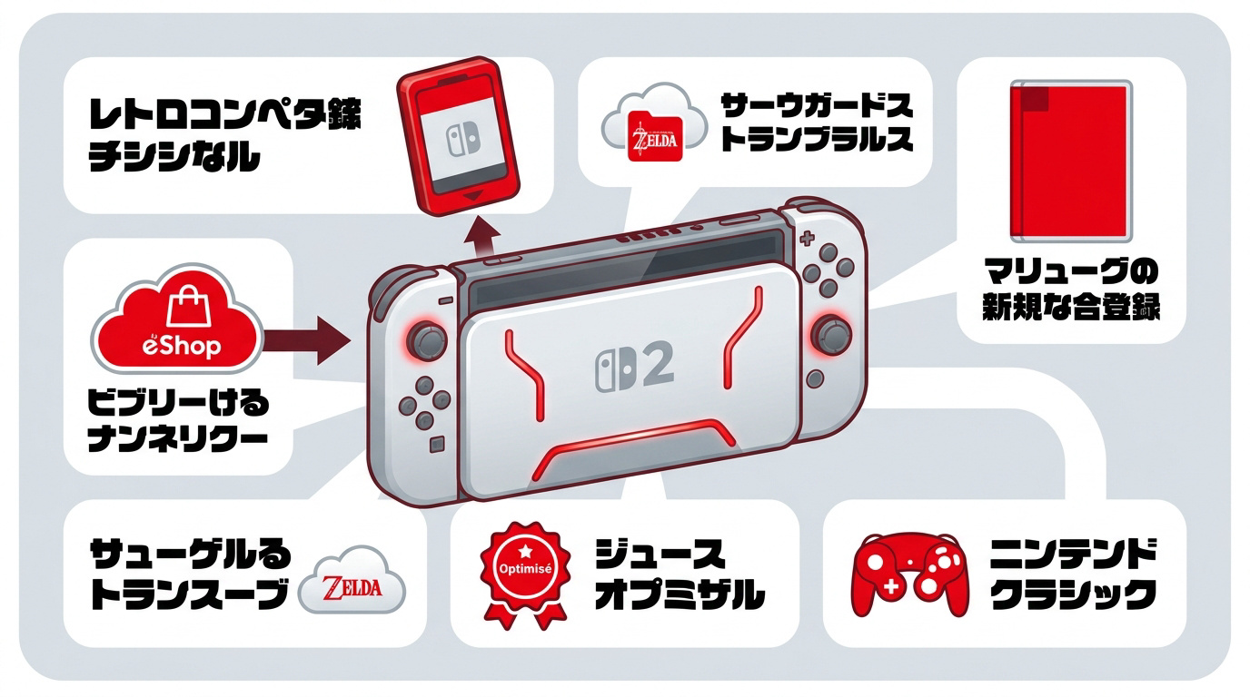Caractéristiques de la rétrocompatibilité et du catalogue de la Nintendo Switch 2