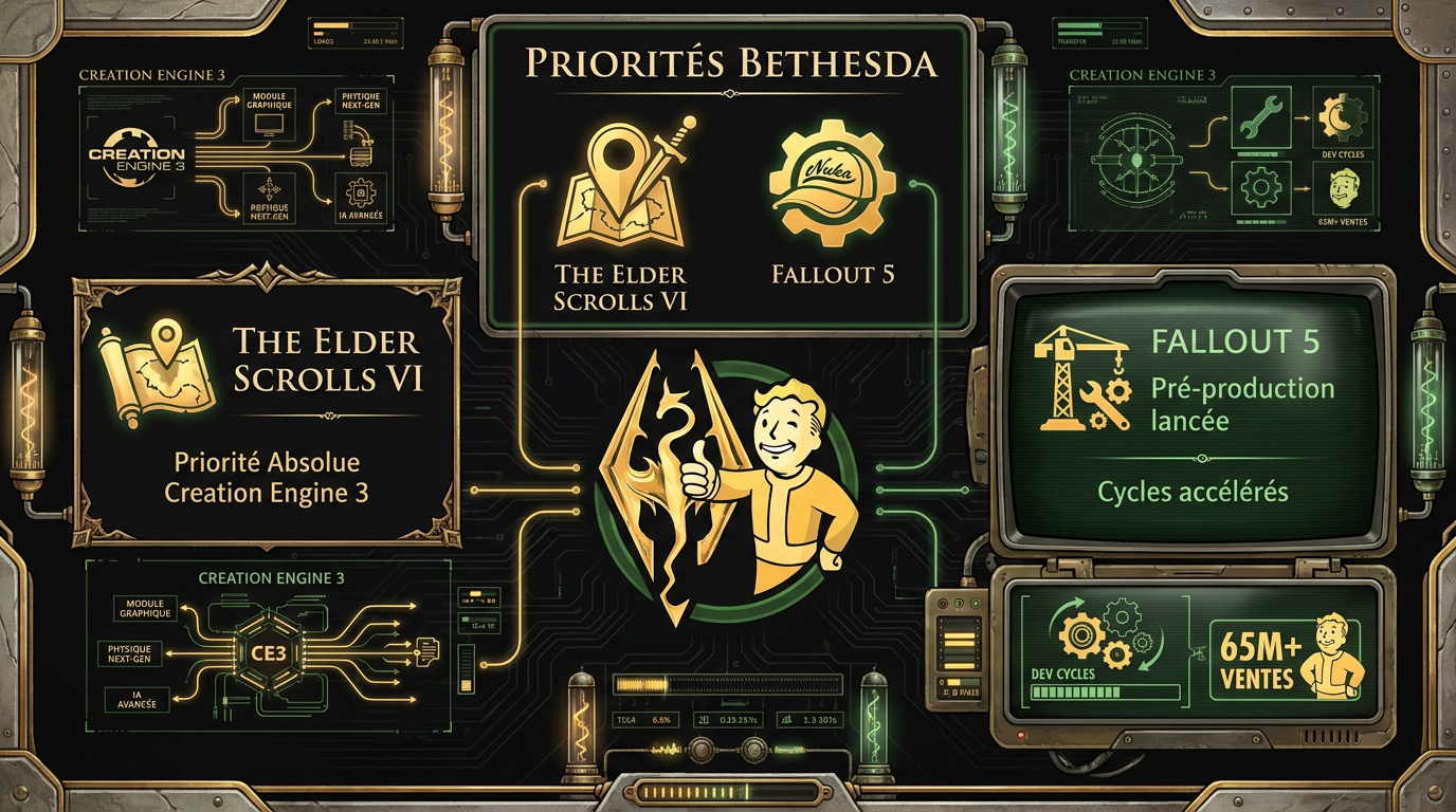 Illustration des projets Bethesda The Elder Scrolls VI et Fallout 5